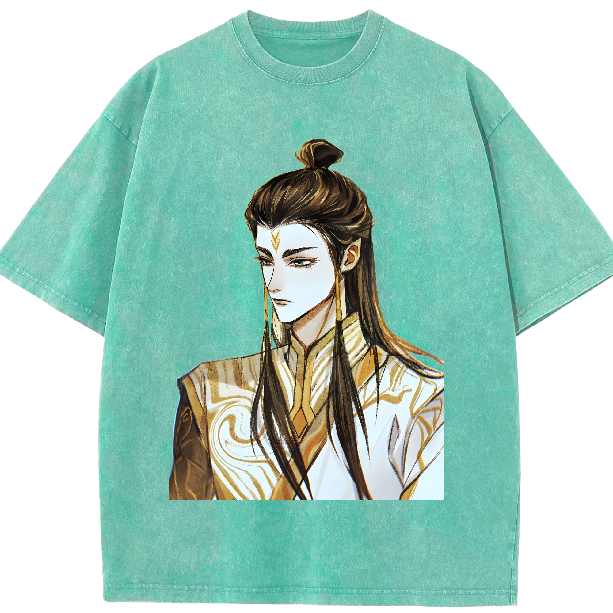 （画像用） Ne Zha 2 ナタ 魔童の大暴れ 綿100% ヴィンテージ風 半袖Tシャツ（フロントプリント）
